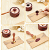 Brass Wax Seal Stamps with Wood Handle AJEW-WH0412-0336-3