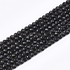Natural Black Obsidian Beads Strands G-T108-41-1