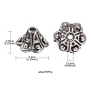 Tibetan Style Alloy Flower Bell Filigree Bead Caps PALLOY-YW0001-79-3