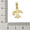 Plane Rack Plating Brass Micro Pave Cubic Zirconia Pendants KK-Z074-20G-3