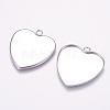 Tarnish Resistant 304 Stainless Steel Pendant Cabochon Settings STAS-E144-076B-1