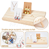 5-Slot Wood Slant Back Earring Display Stands EDIS-WH0021-36C-5