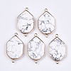 Natural Howlite Links Connectors G-T131-48G-07-1