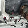 12Pcs 6 Styles Opaque Resin Halloween Horror Goth Pendants RESI-CJ0002-90-6