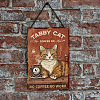 Vintage Metal Tin Sign AJEW-WH0436-078-7