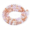 Electroplate Glass Beads Strands EGLA-N002-12I-2