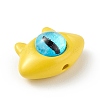 Spray Painted Alloy Beads PALLOY-K001-18F-2