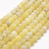 Frosted Natural Weathered Agate Beads Strands G-F367-8mm-11-1