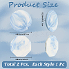 2Pcs 2 Styles Marble Pattern Porcelain Cup Coasters AJEW-CP0009-18B-2