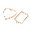 10Pcs Alloy Open Back Bezel Pendants PALLOY-YWC0002-02LG-2