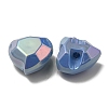 UV Plating Rainbow Iridescent Acrylic Beads OACR-P010-03E-3