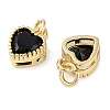 Real 18K Gold Plated Brass Inlaid Cubic Zirconia Charms ZIRC-L100-074G-05-2