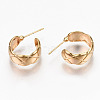 Brass Half Hoop Earrings KK-R117-038-NF-2