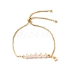 Adjustable Natural Pearl Beads Slider Bracelets BJEW-JB06525-4