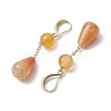 Natural Carnelian & Crackle Agate Beads Earring & Bracelets Set SJEW-JS01309-6