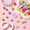 Round/Daisy Silicone Focal Beads SIL-YW0001-49-5