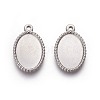 Tarnish Resistant 304 Stainless Steel Pendant Cabochon Settings STAS-P231-31P-1