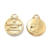 PVD Vacuum Plating 304 Stainless Steel Rhinestone Pendants STAS-R130-01G-07-1