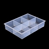 6 Grids Transparent Plastic Jewelry Trays CON-K002-02A-3