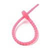 Heart Shape Silicone Cable Zip Ties AJEW-C034-02-4