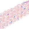 Transparent Electroplate Glass Beads Strands LS-EGLA-N023-6x8mm-A03-1