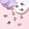 SHEGRACE Brass Micro Pave Cubic Zirconia Pendants XGRQ2O432-446P-4