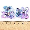 Gradient Color Transparrent Acrylic Eoropean Beads OACR-P024-01-04-3