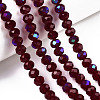 Electroplate Glass Beads Strands EGLA-A034-T3mm-L21-4