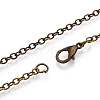 Brass Locket Pendant Necklaces NJEW-R250-02AB-4