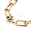 304 Stainless Steel Paperclip Chain Bracelets X-BJEW-F412-03G-3