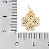 Rack Plating Brass Micro Pave Clear Cubic Zirconia Charms X-KK-Z060-13G-3