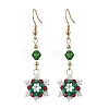 Glass Seed Beads Dnagle Earrings EJEW-MZ00501-04-2