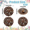 4Pcs 1-Hole Alloy Glass Shank Buttons FIND-DR0002-01AG-2