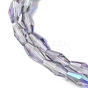 Transparent Electroplate Glass Beads Strands GLAA-K064-05A-HR01-3