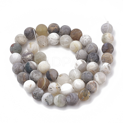 Natural Bamboo Leaf Agate Beads Strands X-G-T106-026-1