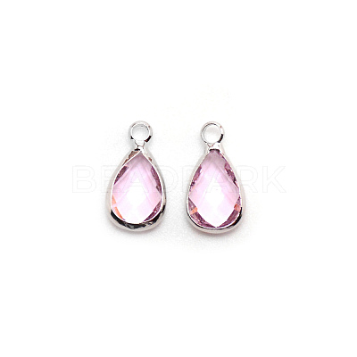 Faceted Glass Pendants FIND-WH0097-40J-1