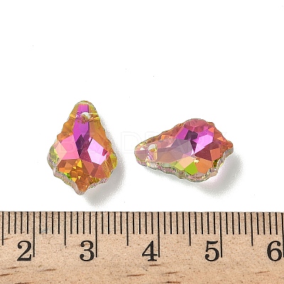 AB Color Plated Electroplate Glass Pendants EGLA-O003-06C-17-1
