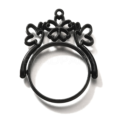 Alloy Open Back Bezel Pendants PALLOY-I223-02EB-1
