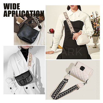 Rhombus Pattern Adjustable Cotton Bag Strap FIND-WH0092-46-1