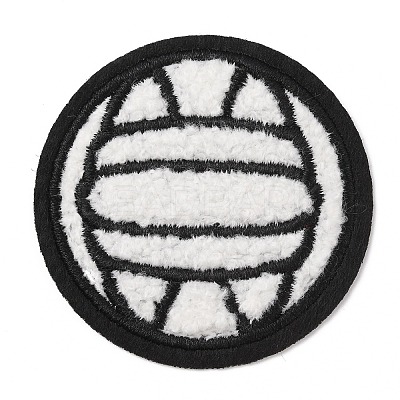 Sports Ball Theme Computerized Towel Fabric Embroidery Iron on Cloth Patches PATC-WH0007-23E-1