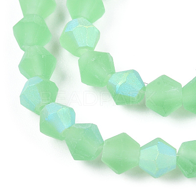 Imitate Austrian Crystal Bicone Frosted Glass Beads Strands EGLA-A039-T2mm-MB24-1