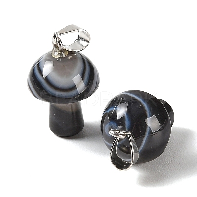 Natural Black Banded Agate Pendants GG-CBAA0EE-05P-05-1