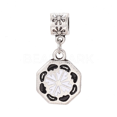 Tibetan Style Alloy European Dangle Charms MPDL-G024-01AS-1