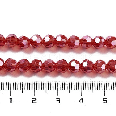 Electroplate Transparent Glass Beads Strands LS-EGLA-A035-T6mm-A01-1