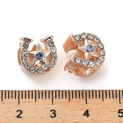 Alloy Rhinestone European Beads FIND-Q115-06RG-1