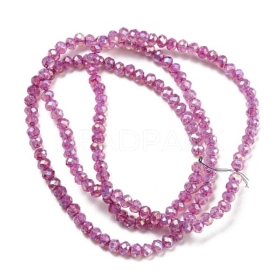 Transparent Baking Paint Glass Beads Strands DGLA-F002-02B-07-1