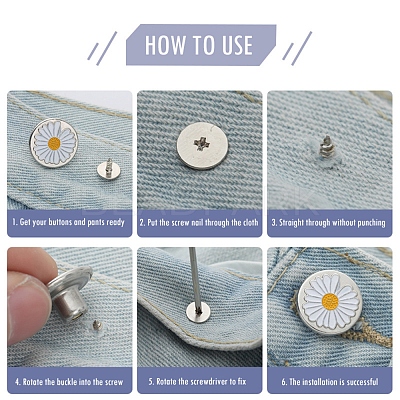 Alloy Button Pins for Jeans PURS-PW0009-01C-01AB-1
