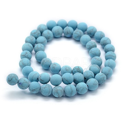 Synthetic Turquoise Beads Strands G-P387-01-10mm-1