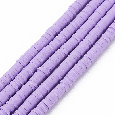 Handmade Polymer Clay Bead Strands CLAY-T002-4mm-57-1
