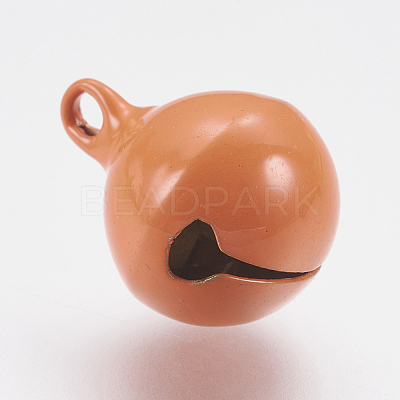 Brass Bell Pendants KK-G281-H08-1